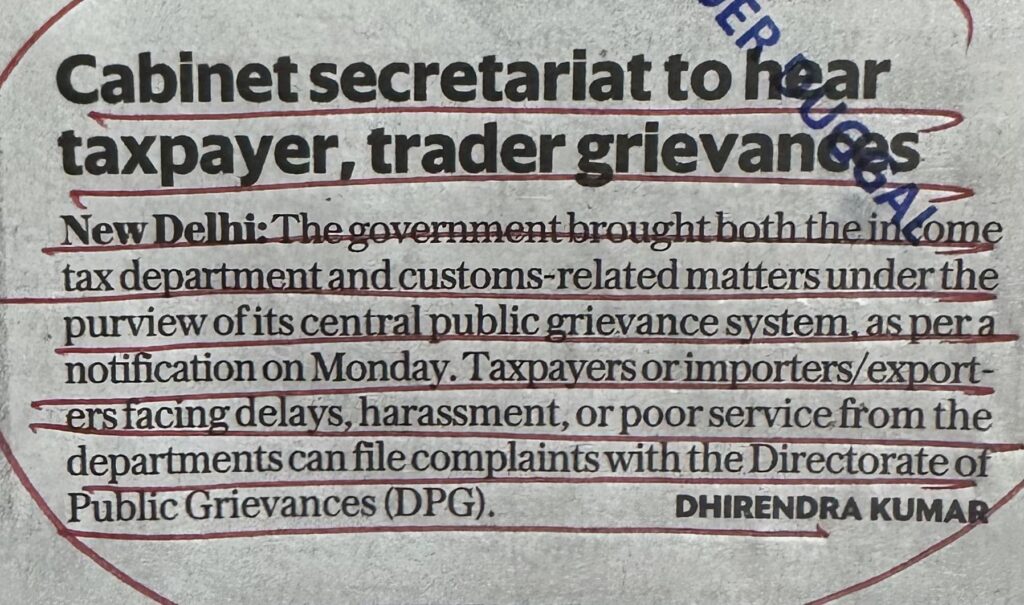 Cabinet secretariat to hear taxpayer, trader grievances