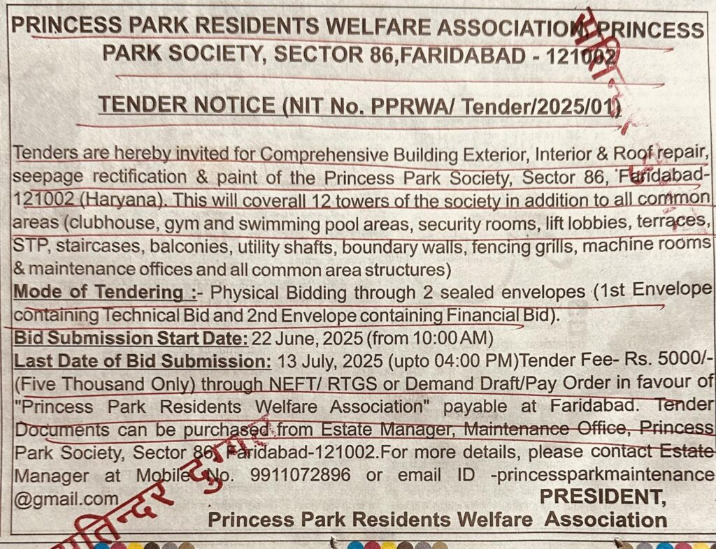 PRINCESS PARK RESIDENTS WELFARE ASSOCIATION PRINCESS