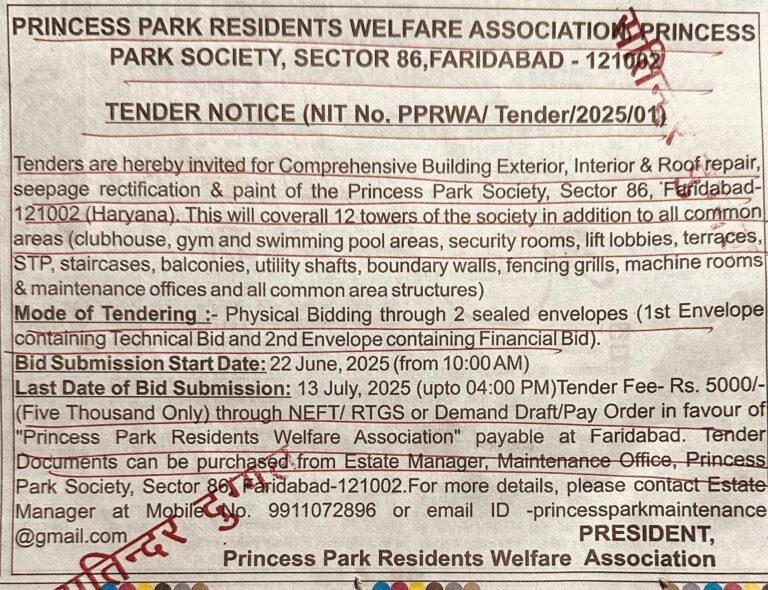 PRINCESS PARK RESIDENTS WELFARE ASSOCIATION PRINCESS