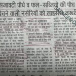 सजावटी पौधे व फल-सब्जियों की पौध बेचने वाली नर्सरियों को लाइसेंस जरूरी