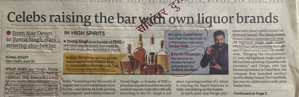 Celebs raising the bar with own liquor brands