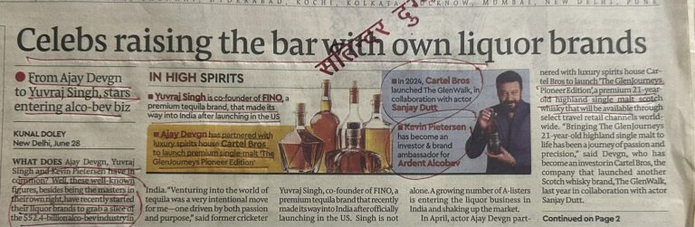 Celebs raising the bar with own liquor brands
