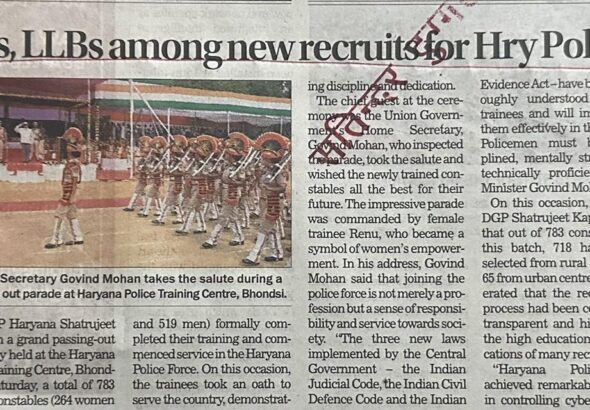BTechs, MBAS, LLBs among new recruits for Hry Police constables