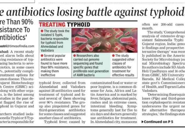 Are antibiotics losing battle against typhoid?