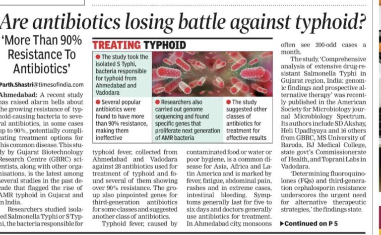 Are antibiotics losing battle against typhoid?